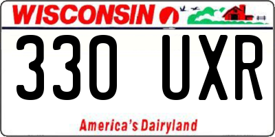 WI license plate 330UXR