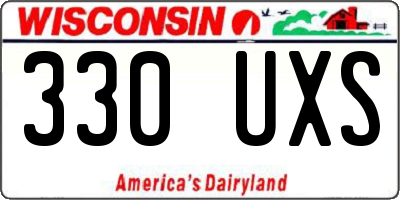 WI license plate 330UXS