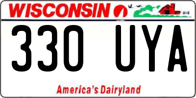 WI license plate 330UYA