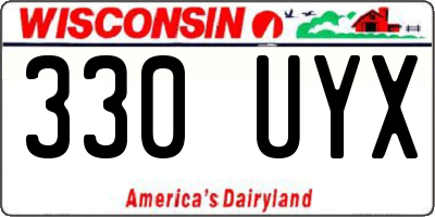 WI license plate 330UYX