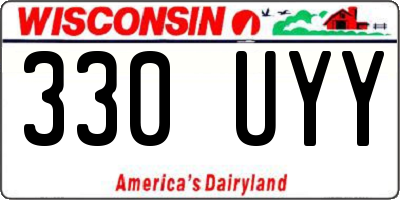 WI license plate 330UYY