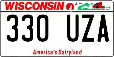 WI license plate 330UZA