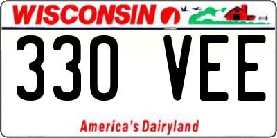 WI license plate 330VEE