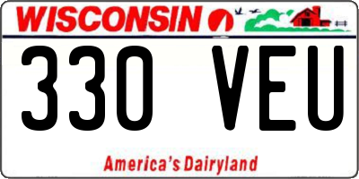 WI license plate 330VEU