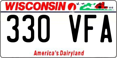 WI license plate 330VFA