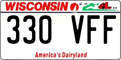 WI license plate 330VFF