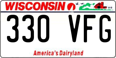 WI license plate 330VFG