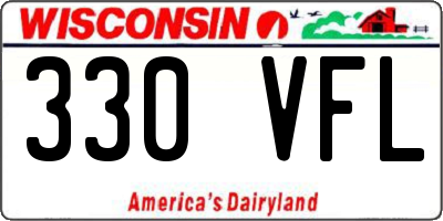 WI license plate 330VFL