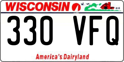 WI license plate 330VFQ