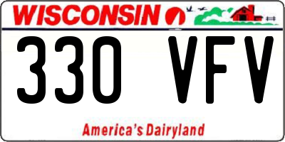 WI license plate 330VFV