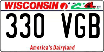 WI license plate 330VGB