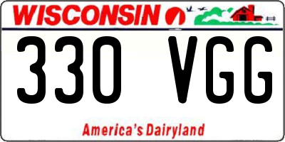 WI license plate 330VGG