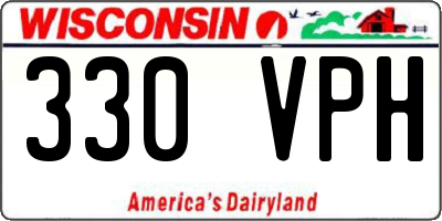 WI license plate 330VPH