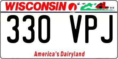 WI license plate 330VPJ
