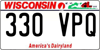 WI license plate 330VPQ