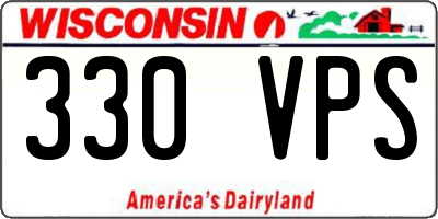 WI license plate 330VPS