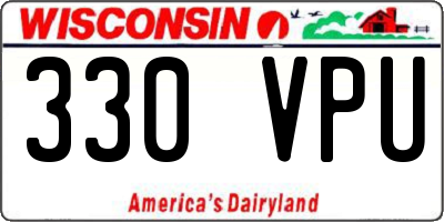 WI license plate 330VPU