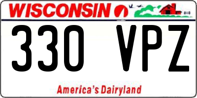 WI license plate 330VPZ