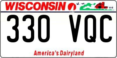 WI license plate 330VQC