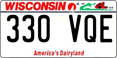 WI license plate 330VQE