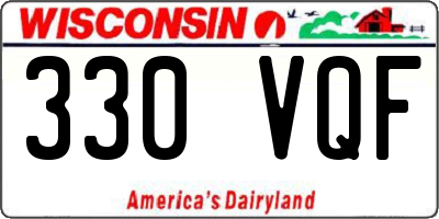 WI license plate 330VQF