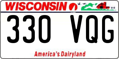 WI license plate 330VQG