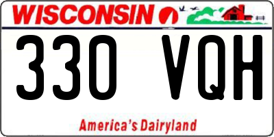 WI license plate 330VQH