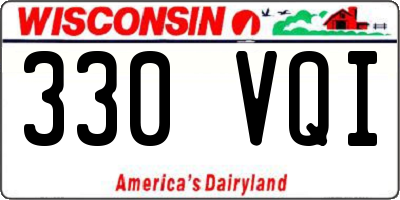 WI license plate 330VQI