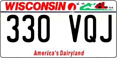 WI license plate 330VQJ