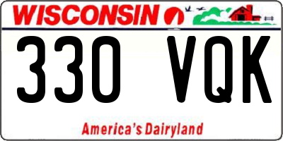 WI license plate 330VQK