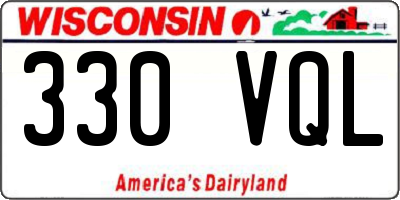 WI license plate 330VQL