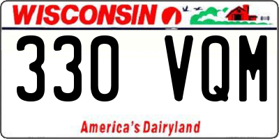 WI license plate 330VQM