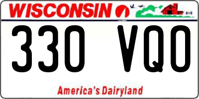 WI license plate 330VQO