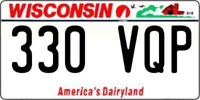 WI license plate 330VQP