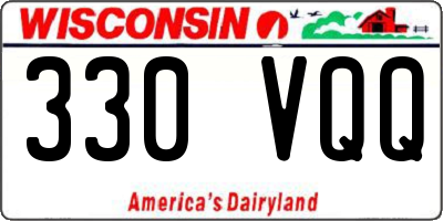 WI license plate 330VQQ