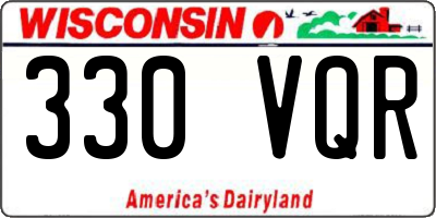 WI license plate 330VQR