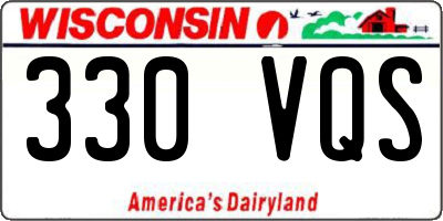 WI license plate 330VQS
