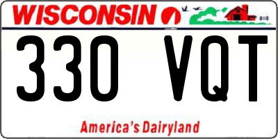 WI license plate 330VQT