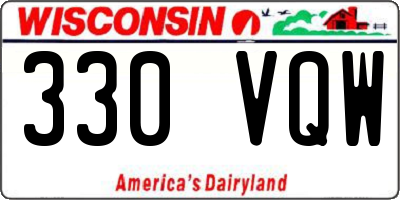 WI license plate 330VQW