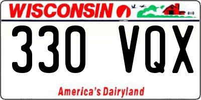 WI license plate 330VQX