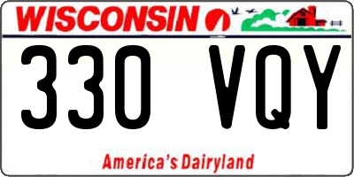 WI license plate 330VQY