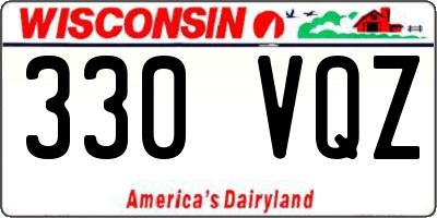 WI license plate 330VQZ