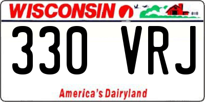 WI license plate 330VRJ