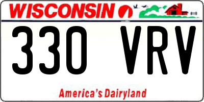 WI license plate 330VRV