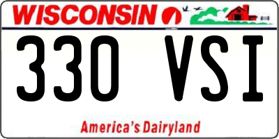 WI license plate 330VSI