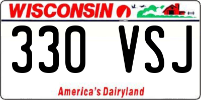 WI license plate 330VSJ
