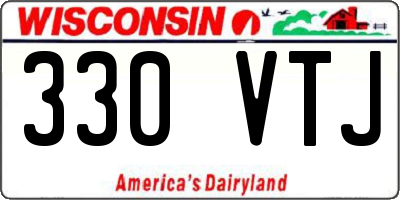 WI license plate 330VTJ