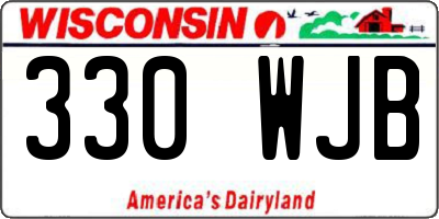 WI license plate 330WJB