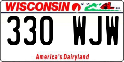 WI license plate 330WJW