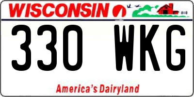 WI license plate 330WKG